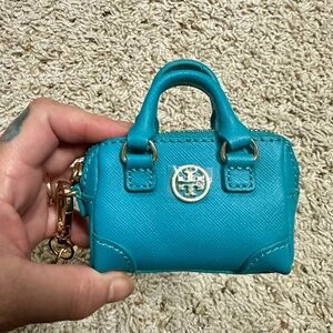 Rare Authentic Tory Burch Bag Charm (Teal)